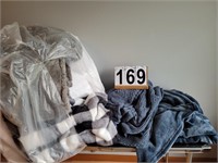 Bag of Fleece Blankets ~ Pillows