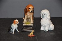 4 Dog Figurines