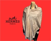 NEW WITH TAG HERMES Cream Unisex Longscarf