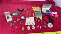 Brooches, Clip on Earrings including Wess, Hattie