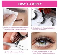 3 Pairs Self Adhesive Eyelashes, Reusable Self