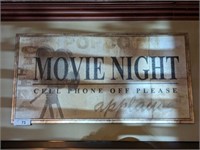 MOVIE NIGHT WALL DECOR