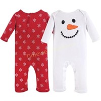 Hudson Baby Infant Coveralls 2pk  Snowman 3-6 m