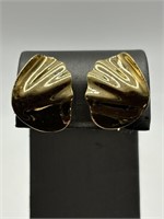 Vintage Crown Trifari Gold Tone Earrings