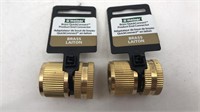 Two New Brass Quik Connect End Connectors