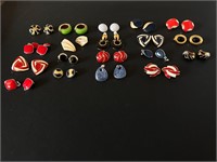Gold & Silver Tone Enamel Earrings 
 Collection