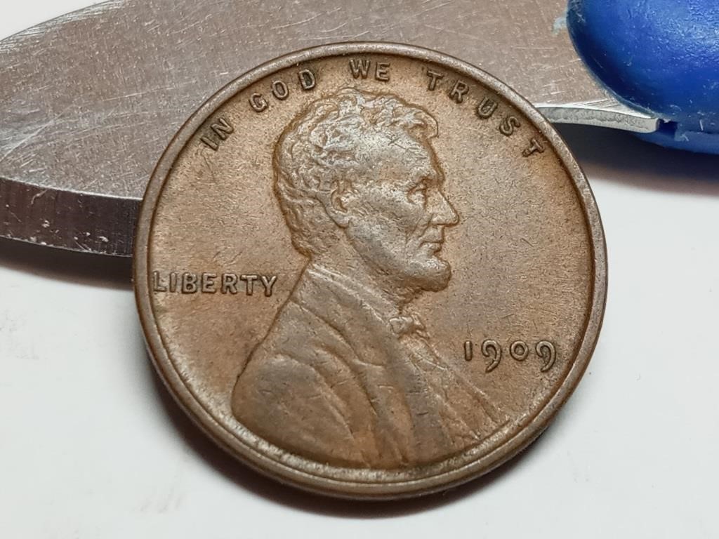 OF) nice better date 1909 VDB wheat penny