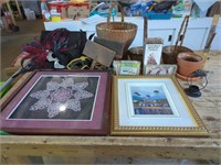 Misc. Lot w/ Woven Baskets, Terracotta Pot,