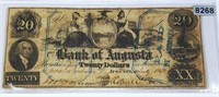 1850 $20 Bank Of Augusta Bill LIGHTLY CIRCULATED