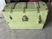 30x17x20 Green painted Trunk & Contents