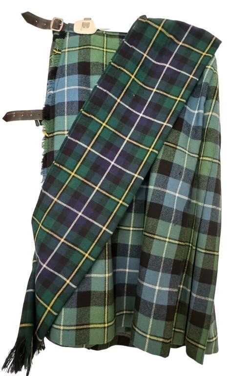 Genuine Scottish Wool Kilt & Sash