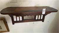 Victorian wooden shelf - with mirror- 20 inches