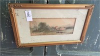 Vintage - framed artwork - 9.5 x 15.5 inches