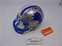 Riddell 3 5/8" Lions Helmet w/ (2) Signatures