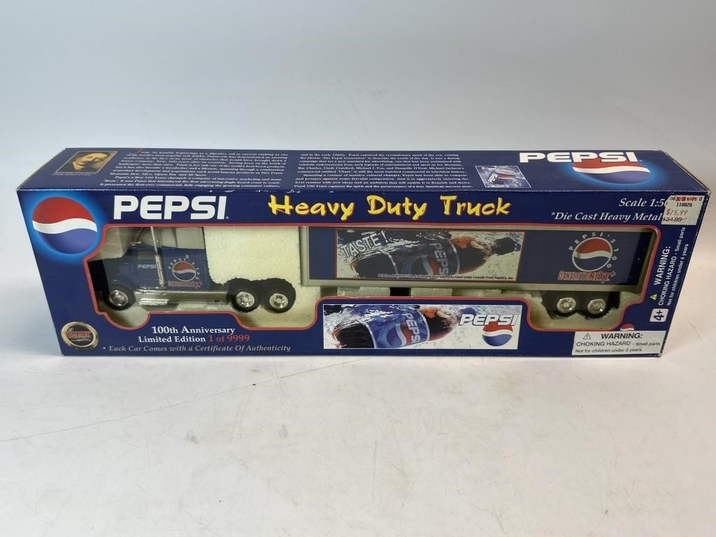 Die Cast Pepsi Heavy Duty Truck 100th