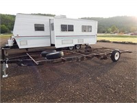Camper trailer frame; 20' L; been wired for brak