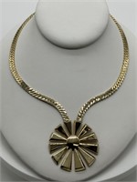 Vintage Gold Tone Avant Garde Necklace