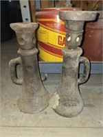 Pair of vintage iron jack stands