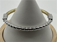Fossil Silver & Gold Tone Steel Fancy Bracelet