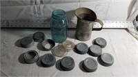 GLASS JAR LIDS, BALL JAR, PITCHER