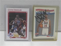 Two Signed Basketball Cards No COA