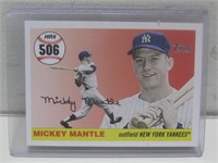 Signed Topps Mickey Mantle Card No COA