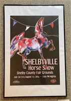 2014 Shelbyville Horse Show Poster in Frame