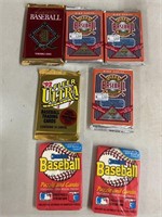 7 cnt vntg Baseball Sealed Cards