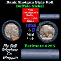 Buffalo Nickel Shotgun Roll in Old Bank Style 'Bel