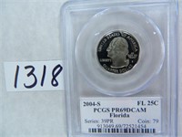 TWO (2) 2004-S Florida Quarter PCGS Graded PR69