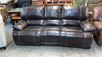 LEATHER SOFA W/  POWER RECLINERS, WORKS GREAT