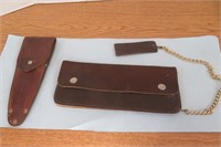 Leather Wallet on Chain & Knife Sheath