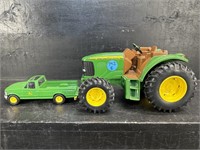 2 PC JOHN DEERE TRACTOR AND PICKUP TRUCK LOT