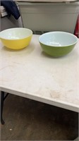 2 Pyrex Mixing Bowls