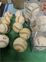 Collection Of Baseballs. Some Autographed