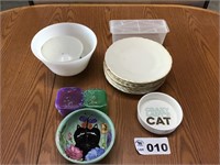 VINTAGE BOWLS, PLATES, MISC