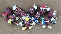 1980s California Raisins Toy Figures -13pcs