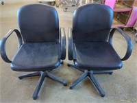 Two Black Meeting/Office Chairs