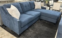 Navy Upholstered Reversible Sectional