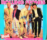 The Rolling Stones signed tour poster