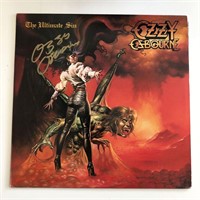 Ozzy Osbourne The Ultimate Sin signed album.