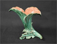 STANGL Pottery Green Cornucopia Vase