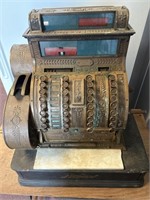 Brass cash register needs work buttons not