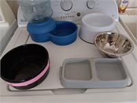 Dog bowls and watering bin