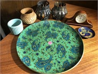 Plastic tray, cloisonne small dish, pottery & More