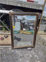 Vintage black & Gold Framed Wall Mirror