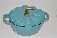 Pioneer Woman Aqua Pumpkin Cast Iron Dutch Oven