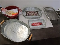 Tin Trays - Servers - Strainers