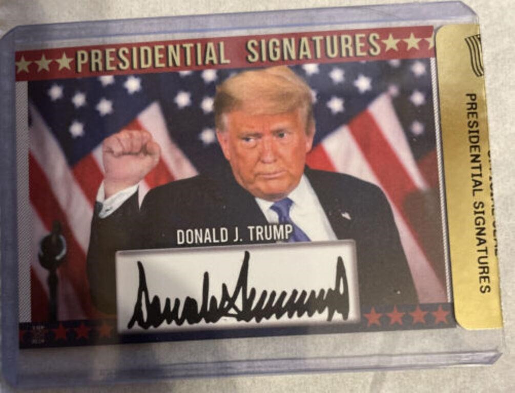 Donald Trump Presidential Signatures Card POTUS 20