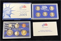 2005 US Mint Proof Set in Box with COA